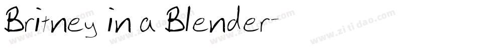 Britney in a Blender字体转换
